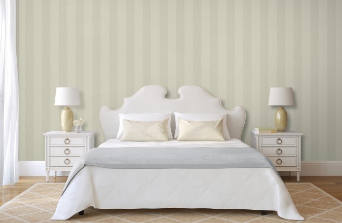 Papel pintado rayas metalizadas tonos crema Raya Torino 679260