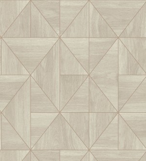 Papel pintado geométrico efecto madera estilo Art Déco Royal Lodge 679277