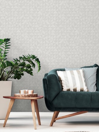 Papel pintado geométrico con textura efecto madera Fort William 679278