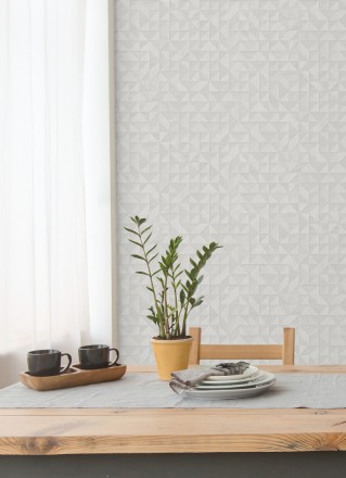 Papel pintado geométrico con textura efecto madera Fort William 679278