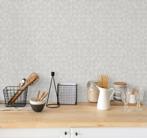 Papel pintado geométrico con textura efecto madera Fort William 679278