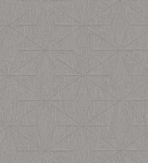 Papel pintado geométrico texturizado gris Corinto 679294