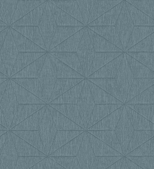 Papel pintado geométrico texturizado tonos azulados Corinto 679295