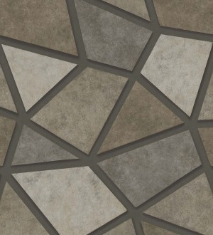 Papel pintado mosaico de piedra tonos marrones Newton Hill 679301