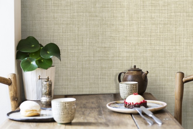 Papel pintado fibra vegetal textura lisa Di Renzo 679388
