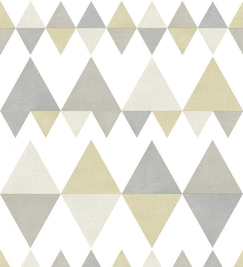 Papel pintado rombos y triángulos estilo nórdico tonos beige y grises Hans Metrix 679419