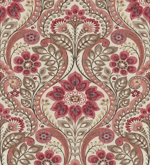 Papel pintado damasco floral moderno estilo hindú Regency Damask 679450