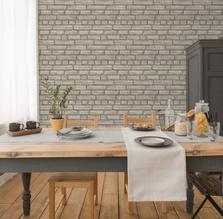 Papel pintado de ladrillos textura piedra Dallas 679632