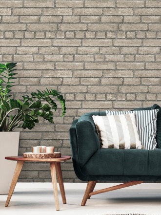 Papel pintado de ladrillos textura piedra Dallas 679632