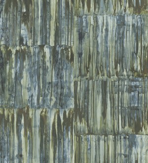 Papel pintado de metal cepillado con óxido Kansas Hall 679642
