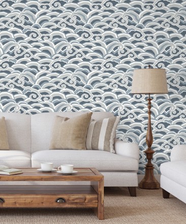 Papel pintado de olas estilo nórdico Greek Waves 679688