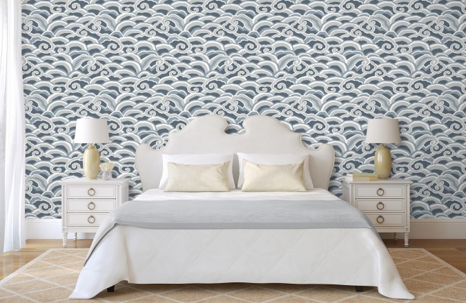 Papel pintado de olas estilo nórdico Greek Waves 679688