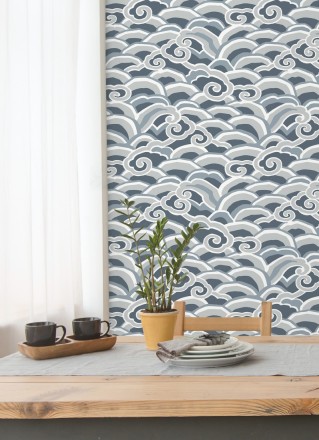 Papel pintado de olas estilo nórdico Greek Waves 679688