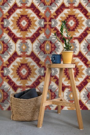 Papel pintado imitación tapiz estilo boho Boho Home 679832