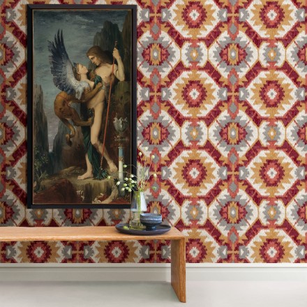 Papel pintado imitación tapiz estilo boho Boho Home 679832