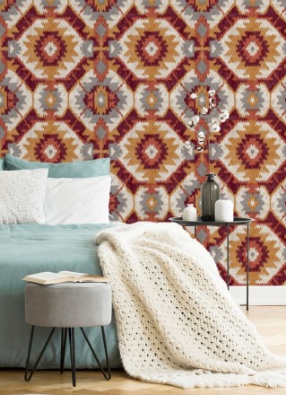 Papel pintado imitación tapiz estilo boho Boho Home 679832