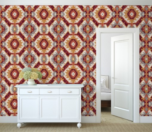Papel pintado imitación tapiz estilo boho Boho Home 679832