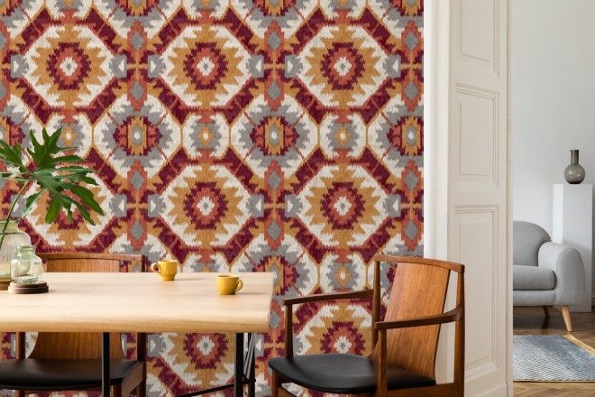 Papel pintado imitación tapiz estilo boho Boho Home 679832