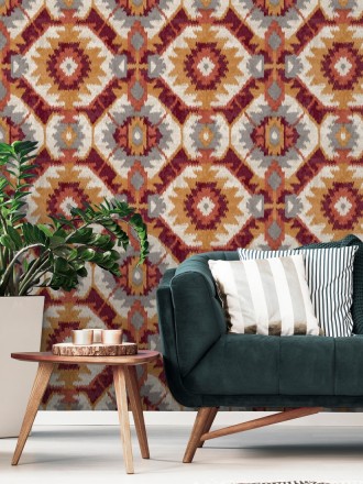 Papel pintado imitación tapiz estilo boho Boho Home 679832