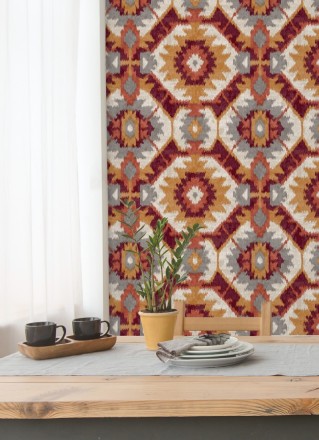 Papel pintado imitación tapiz estilo boho Boho Home 679832