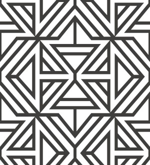 Papel pintado geométrico moderno banco y negro Monaco 679834