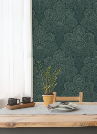 Papel pintado de flores grandes estilo hindú Cardiff Flowers 680711