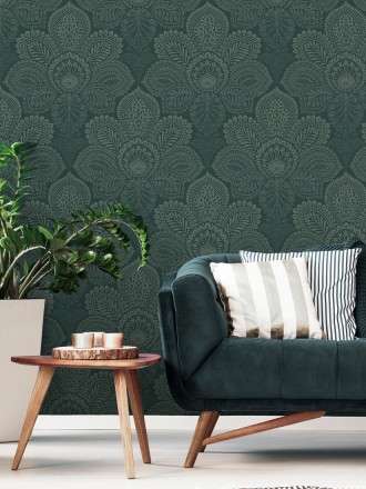 Papel pintado de flores grandes estilo hindú Cardiff Flowers 680711