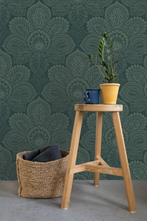 Papel pintado de flores grandes estilo hindú Cardiff Flowers 680711