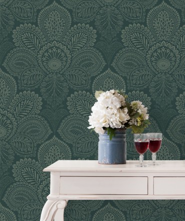 Papel pintado de flores grandes estilo hindú Cardiff Flowers 680711