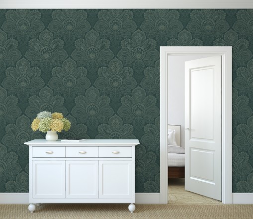 Papel pintado de flores grandes estilo hindú Cardiff Flowers 680711
