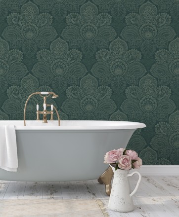 Papel pintado de flores grandes estilo hindú Cardiff Flowers 680711