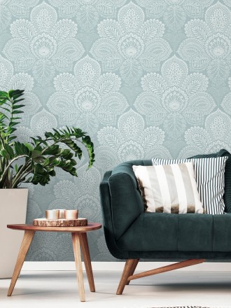 Papel pintado de flores grandes estilo hindú Cardiff Flowers 680713