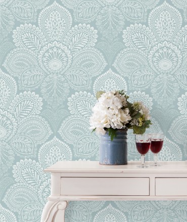 Papel pintado de flores grandes estilo hindú Cardiff Flowers 680713