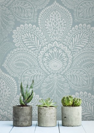 Papel pintado de flores grandes estilo hindú Cardiff Flowers 680713