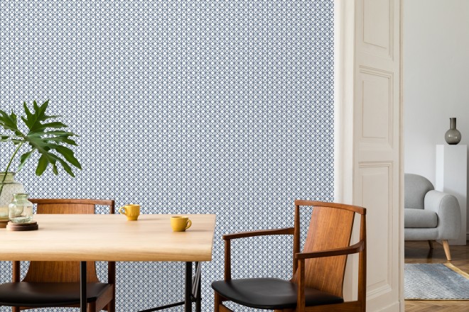 Papel pintado celosía con tramado de diamante Diamond Lights 680770