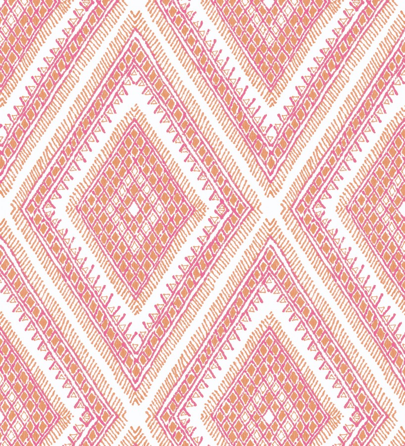 Papel pintado geométrico de rombos estilo boho chic Boho Carpet 680780