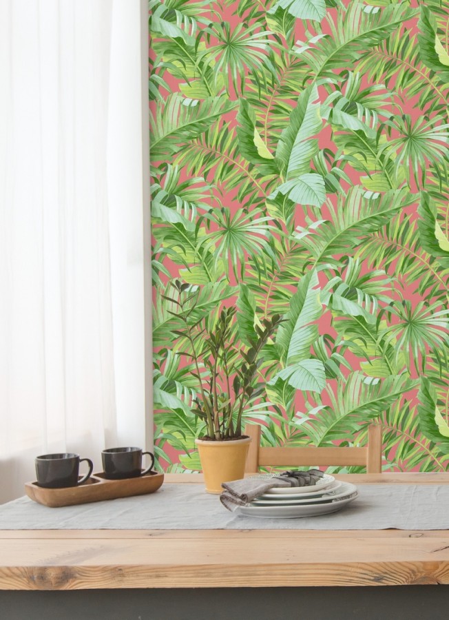 Papel pintado hojas tropicales Indonesia 680819