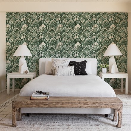 Papel pintado geométrico de arcos de terciopelo Scandi Arches 680825