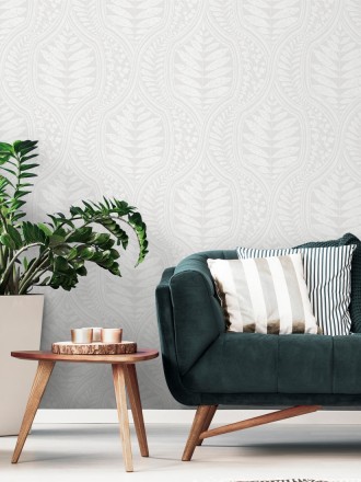 Papel pintado gran damasco con hojas hindú Scandi Palace 680862
