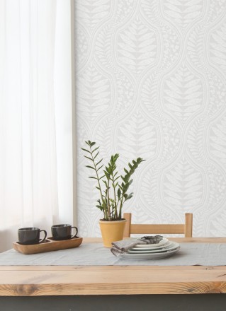 Papel pintado gran damasco con hojas hindú Scandi Palace 680862