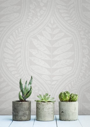 Papel pintado gran damasco con hojas hindú Scandi Palace 680862