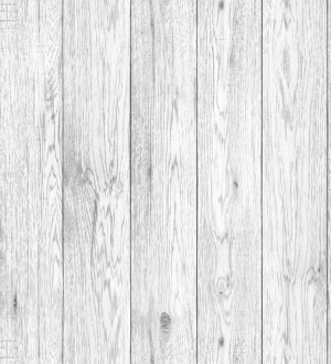 Papel pintado listones de madera blanca vetas grises Channel Wood 680896