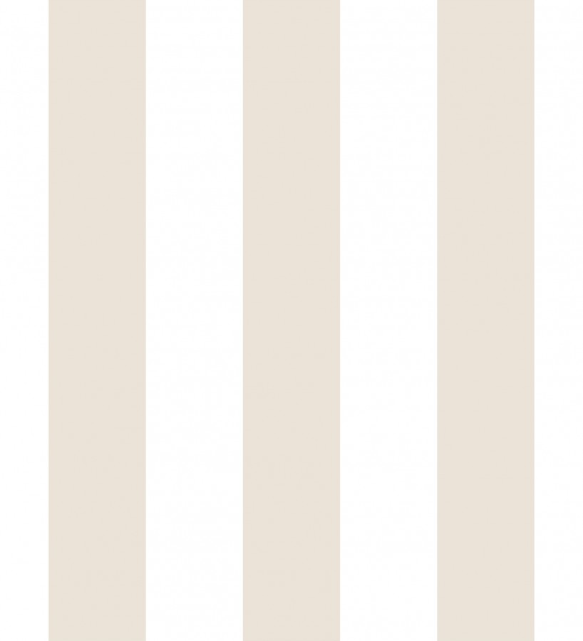 Papel pintado de rayas beige y blancas Raya Lancaster 680221