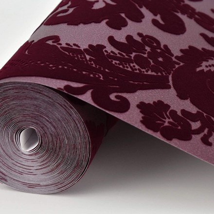 Papel pintado damasco de terciopelo en relieve Adagio 679505