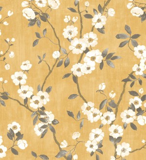 Papel pintado de ramas con flores japonesas Hilda Spring 126407