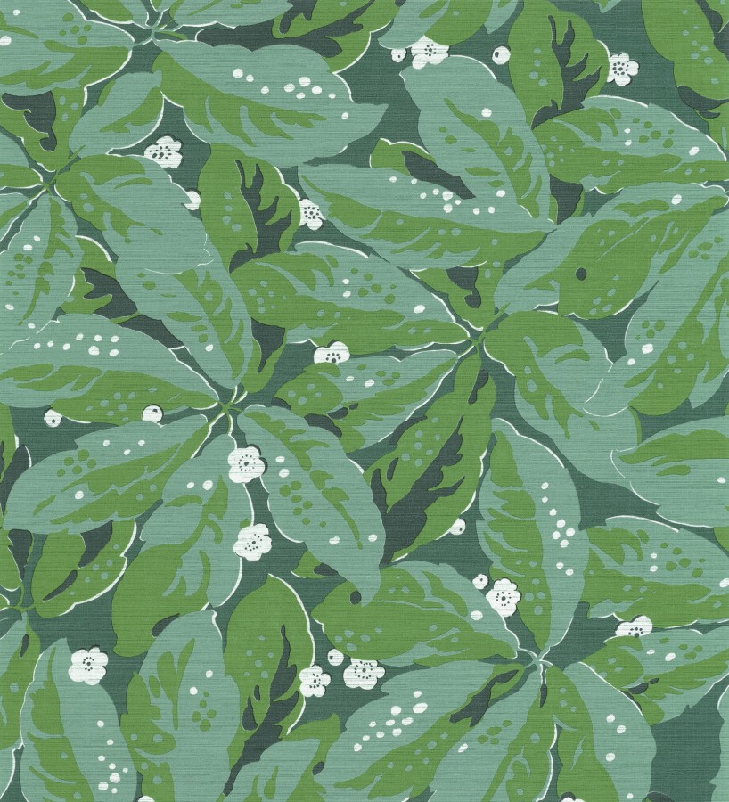Papel pintado hojas grandes tonos verdes Okinawa Flowers 126427