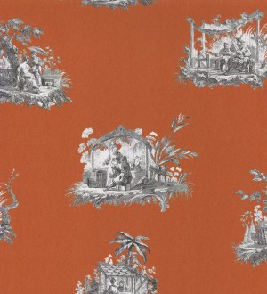 Papel pintado Toile de jouy Montpellier 126486