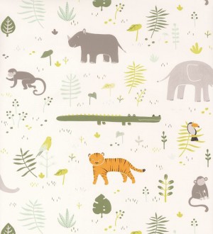 Papel pintado infantil animales africanos Safari Fun 126509