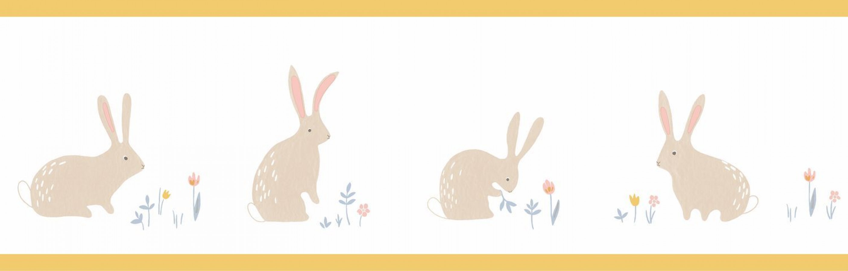 Cenefa infantil de conejos Cute Rabbits 126545