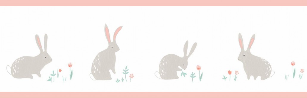 Cenefa infantil de conejos Cute Rabbits 126546